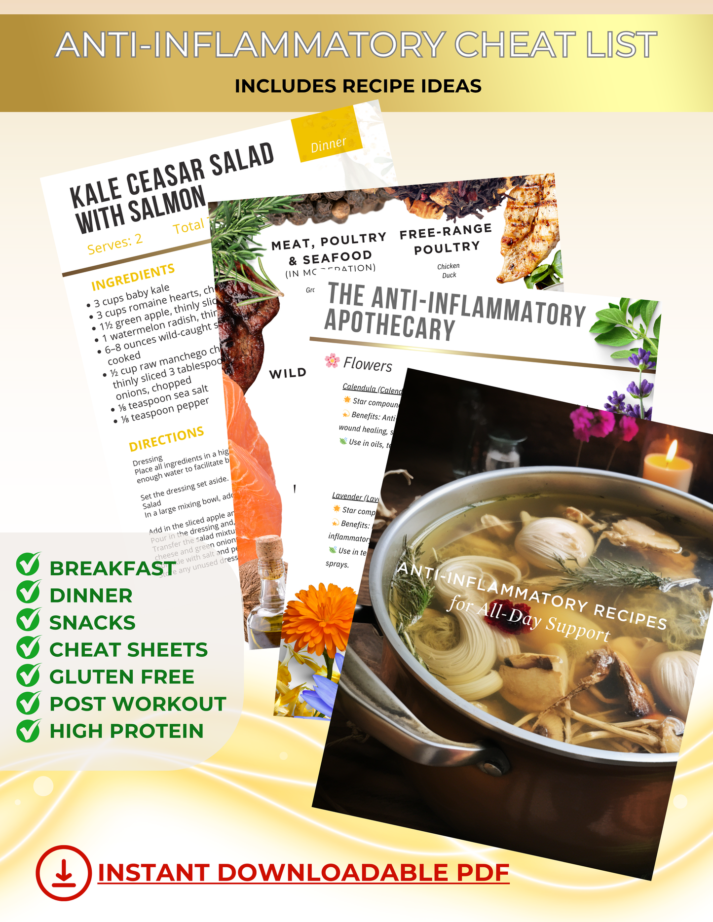 CALM & GLOW Kitchen Guide! Anti-Bloat Foods, Soulful Staples, Grounding Recipes, Real Radiance