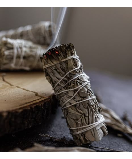 love bundle - sage wand & rose quartz crystal