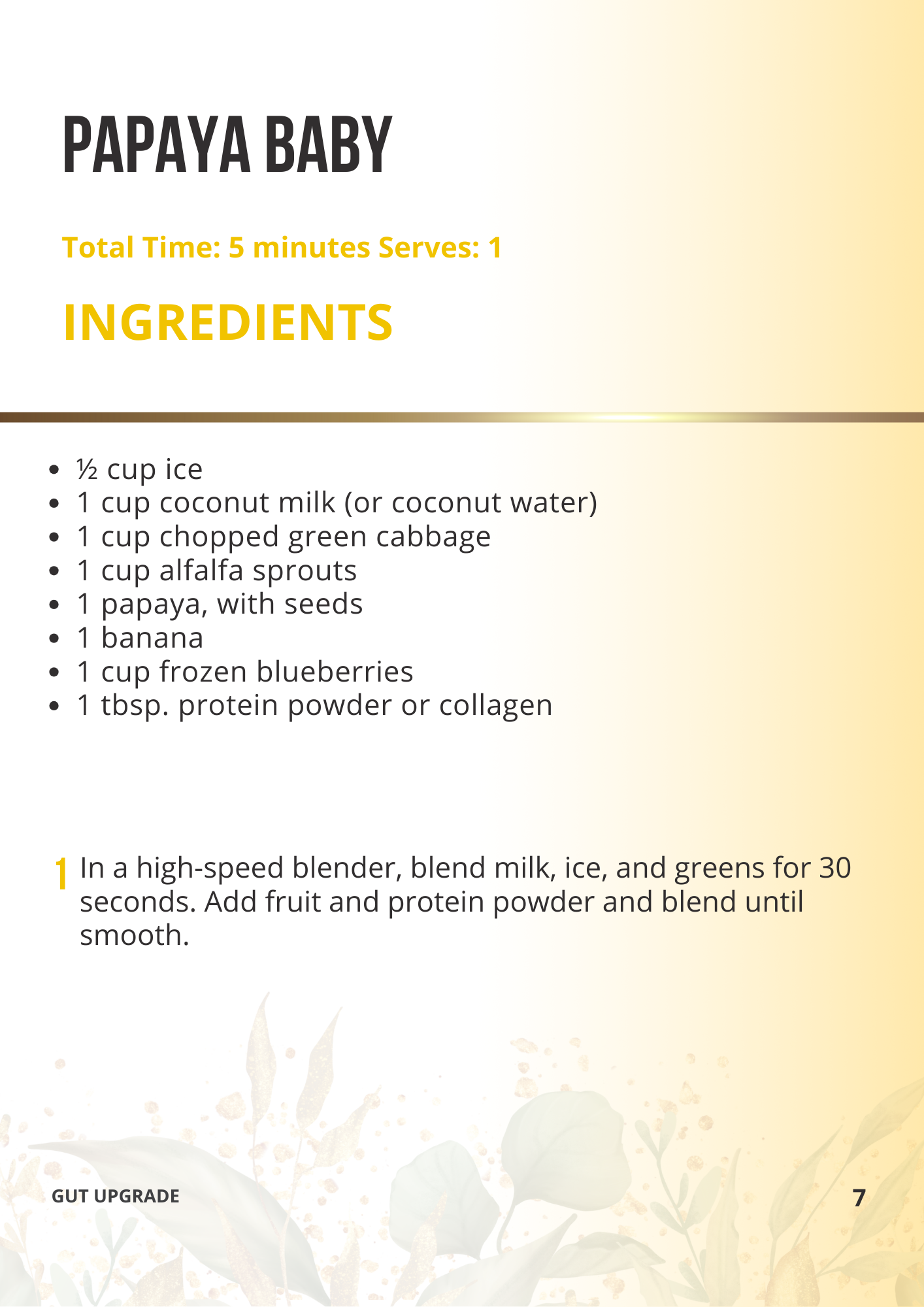 GLOW UP SMOOTHIE Recipe eBook