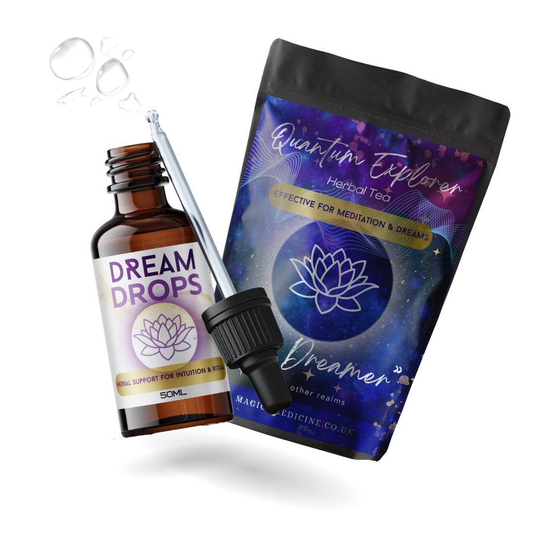 LUCID RITUALS DREAM BUNDLE – Herbal Duo Tea & Tincture Set for Dreamwork and Inner Clarity