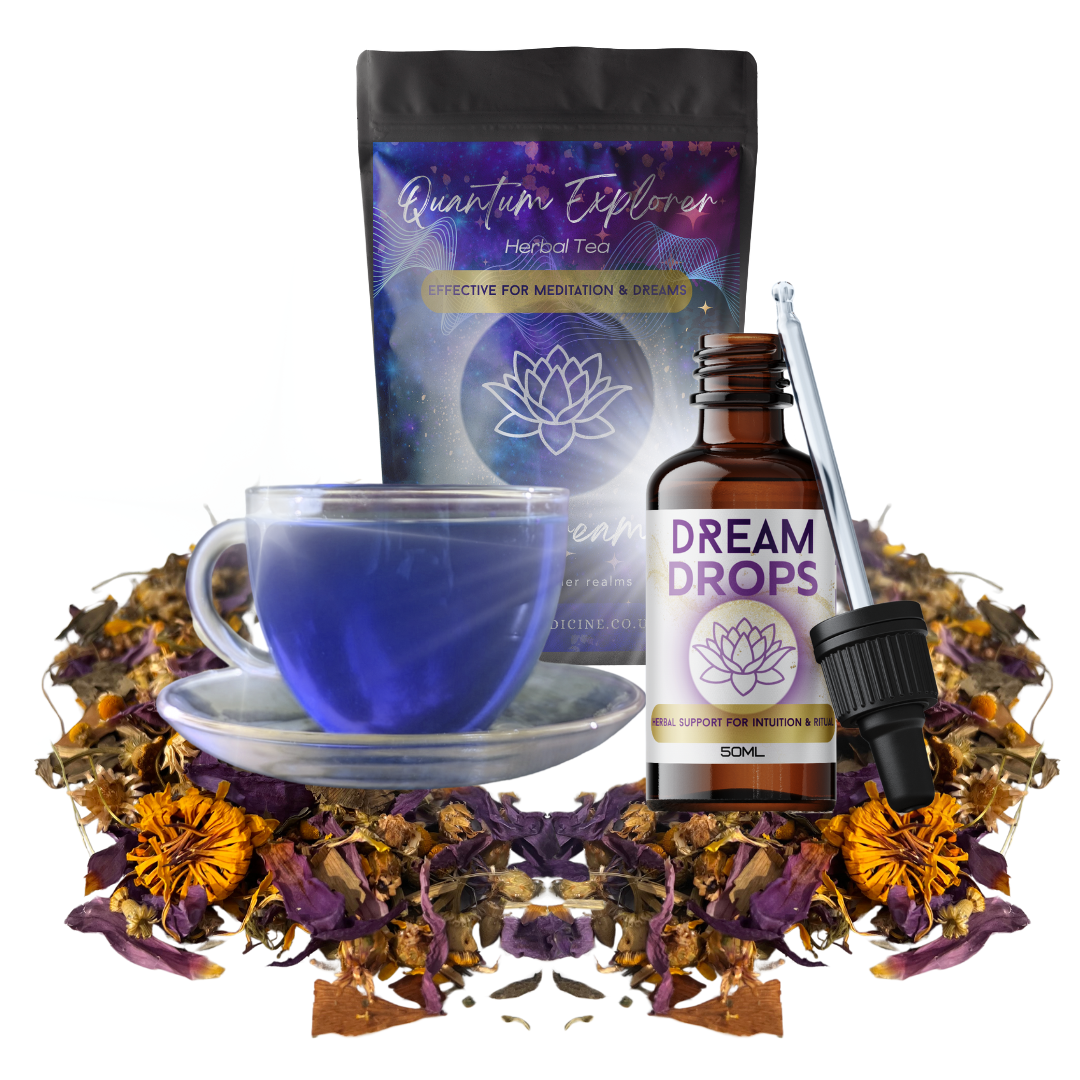LUCID RITUALS DREAM BUNDLE – Herbal Duo Tea & Tincture Set for Dreamwork and Inner Clarity