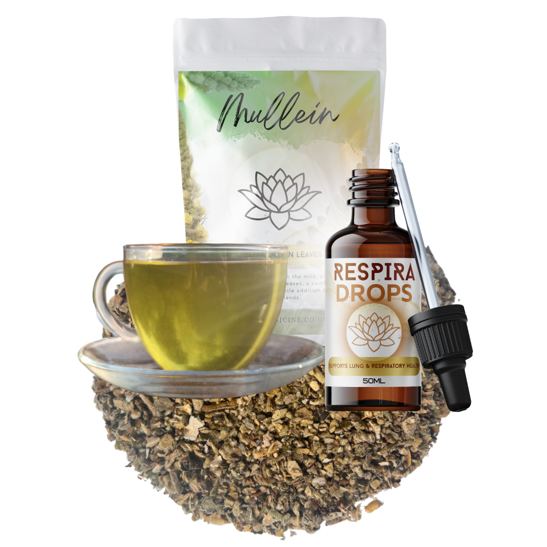 RESPIRA RITUAL BUNDLE – Herbal Duo Tincture & Tea Set for Breath Rituals & Air Element Connection