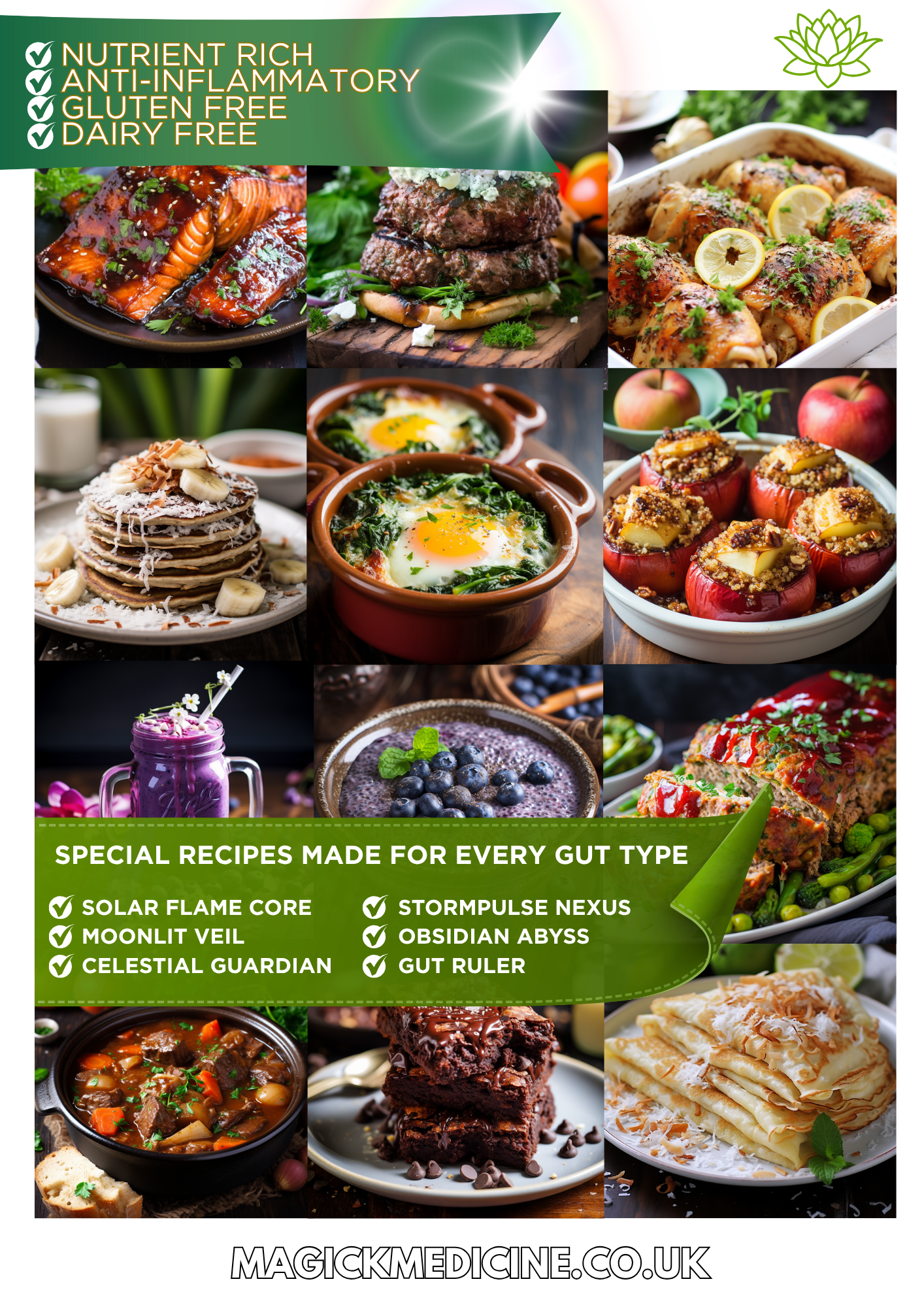 GUT UPGRADE RECIPES - Cook Book for Your Gut Archetype!
