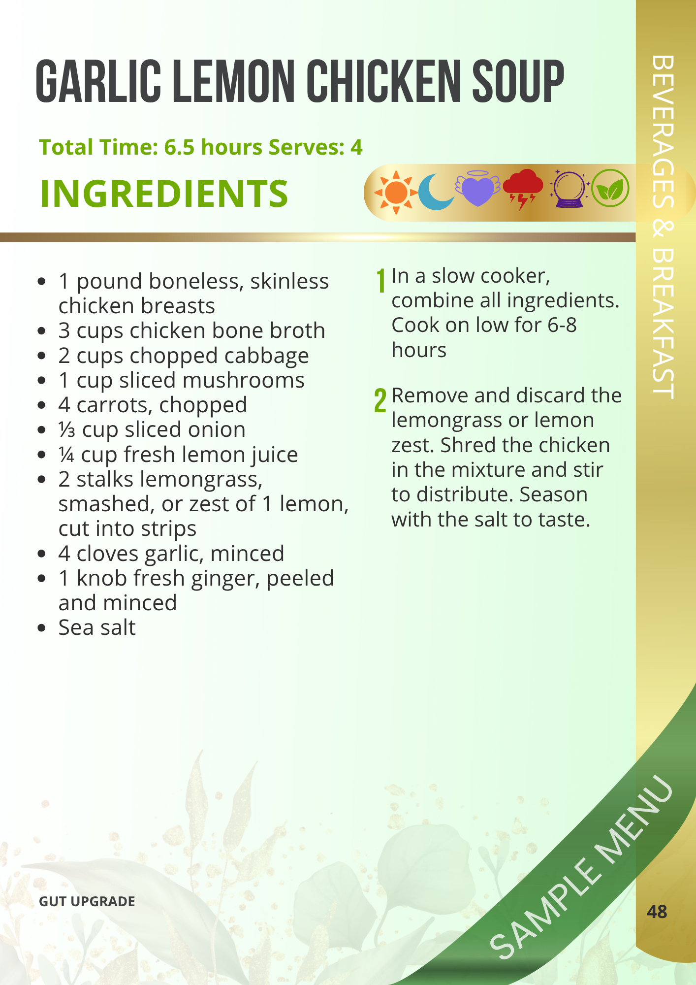 GUT UPGRADE RECIPES - Cook Book for Your Gut Archetype!
