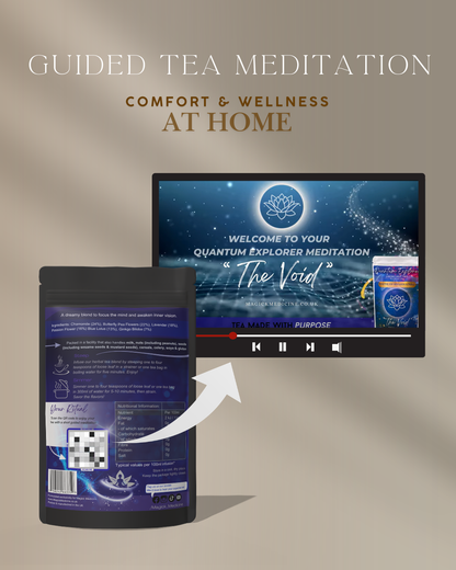 The QR code on The Dreamer pack, which links to the blend's guided tea ritual