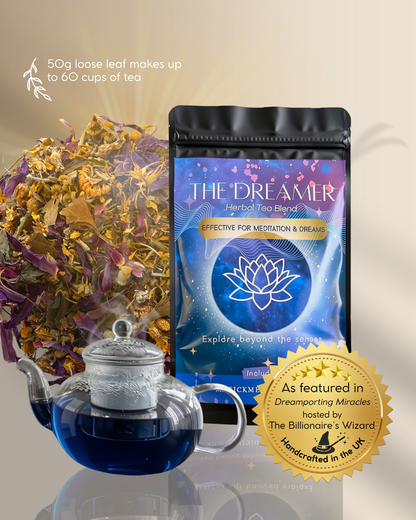 The Dreamer pack shown with the loose herbs
