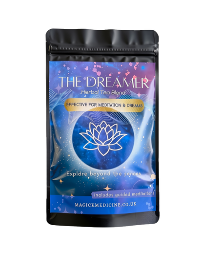 The Dreamer - the night ritual blend, a blue lotus and butterfly pea loose leaf herbal tea by Magick Medicine