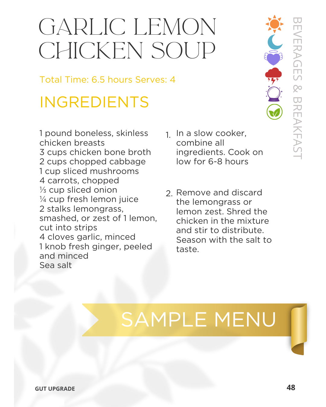 GUT UPGRADE RECIPES - Cook Book for Your Gut Archetype!