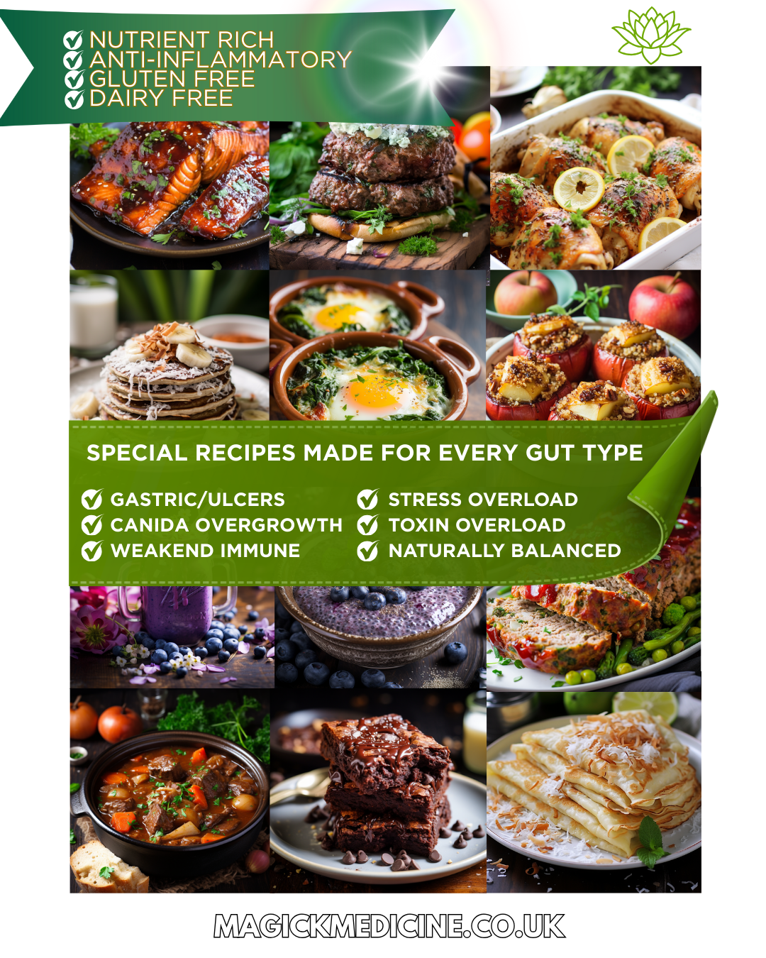 GUT UPGRADE RECIPES - Cook Book for Your Gut Archetype!