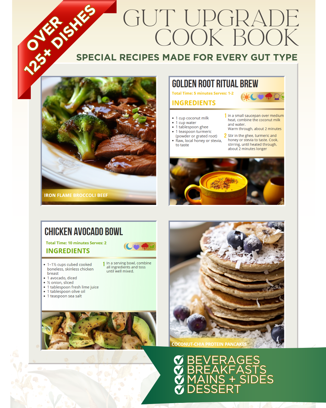 GUT UPGRADE RECIPES - Cook Book for Your Gut Archetype!