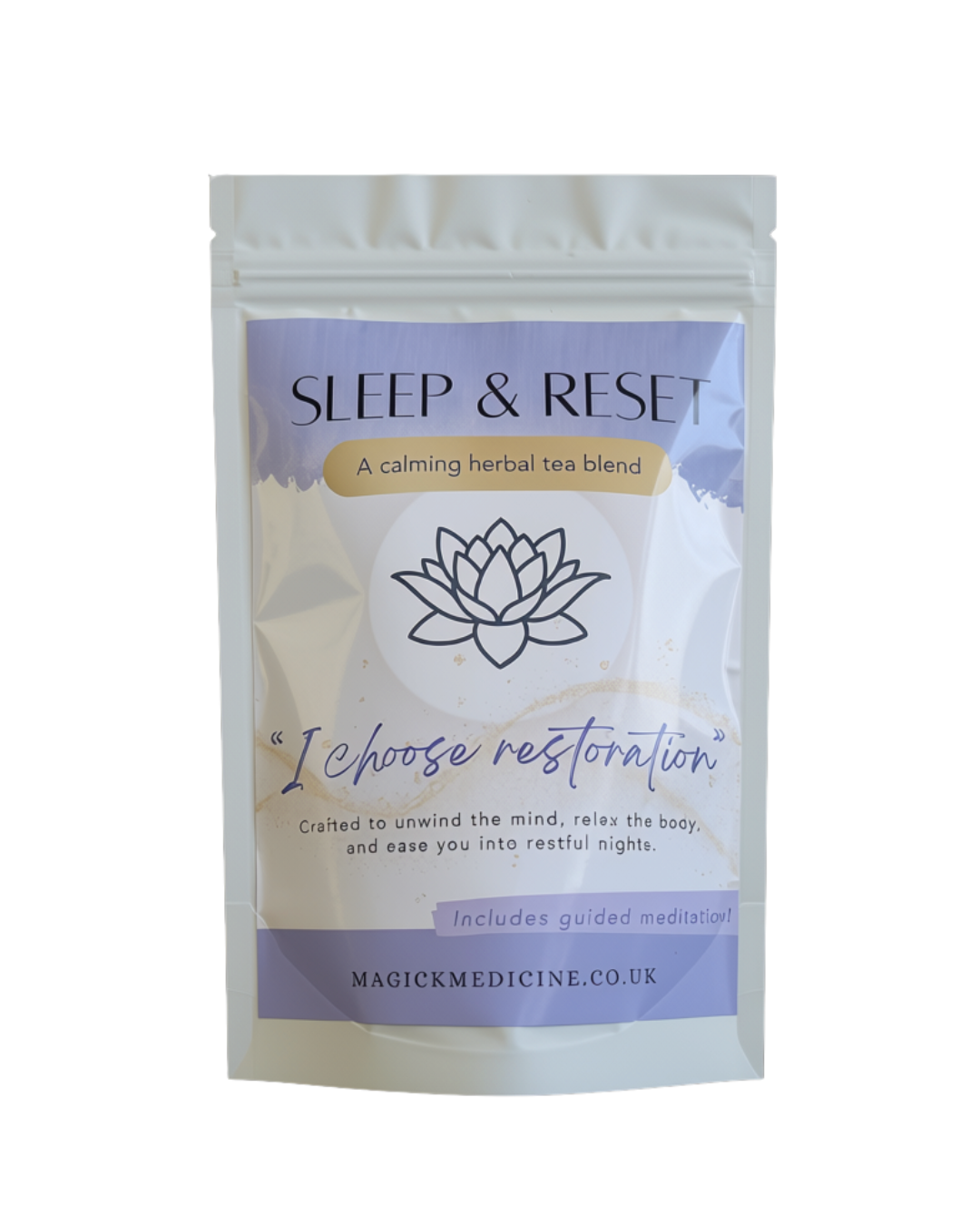Sleep & Reset - the evening blend, a chamomile and lavender loose leaf herbal tea by Magick Medicine