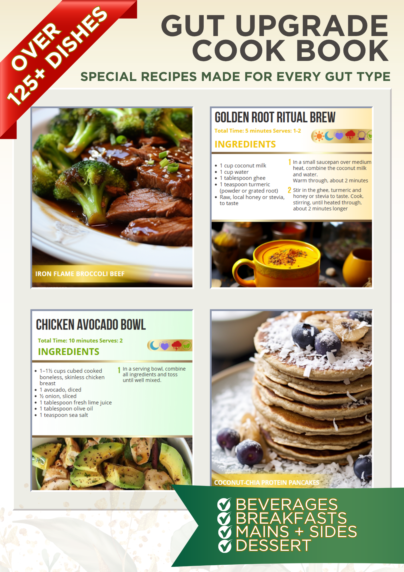 GUT UPGRADE RECIPES - Cook Book for Your Gut Archetype!